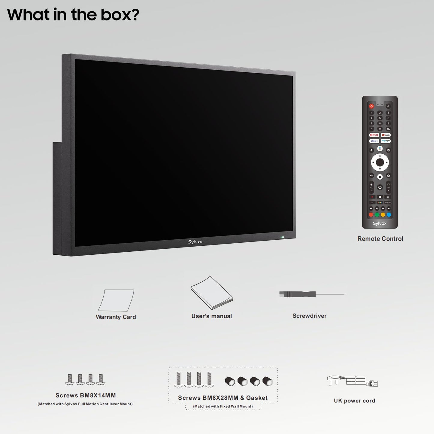 SYLVOX Outdoor TV, 75 inch Smart TV Waterproof Outdoor TVs, 4K Weatherproof Television for Outside, Support Google Assistant, Chromecast, 1000 nit Brightness Partial Sun (Deck Pro 3.0)