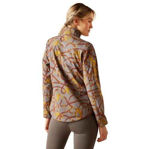 ARIAT Women's New Team Softshell Jacket, Zinc Bridle, Medium