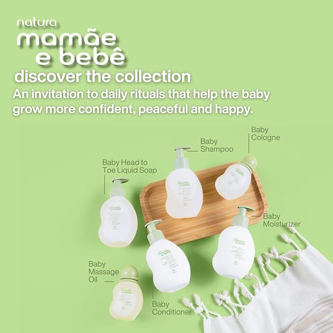 Natura – Mom & Baby Cologne & Moisturizer Bundle | Gentle Alcohol-Free Baby Perfume & Fast Absorbing Lotion | Vegan, 98%+ Natural Origin, Hypoallergenic, Dermatologist-Tested | Mamãe & Bebê