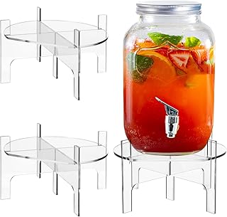 Homaisson 3PCS Drink Dispenser Stand, Detachable Design Acrylic Beverage Dispenser Stand, Fit Max 7.87 Inch Diameter of Gl...