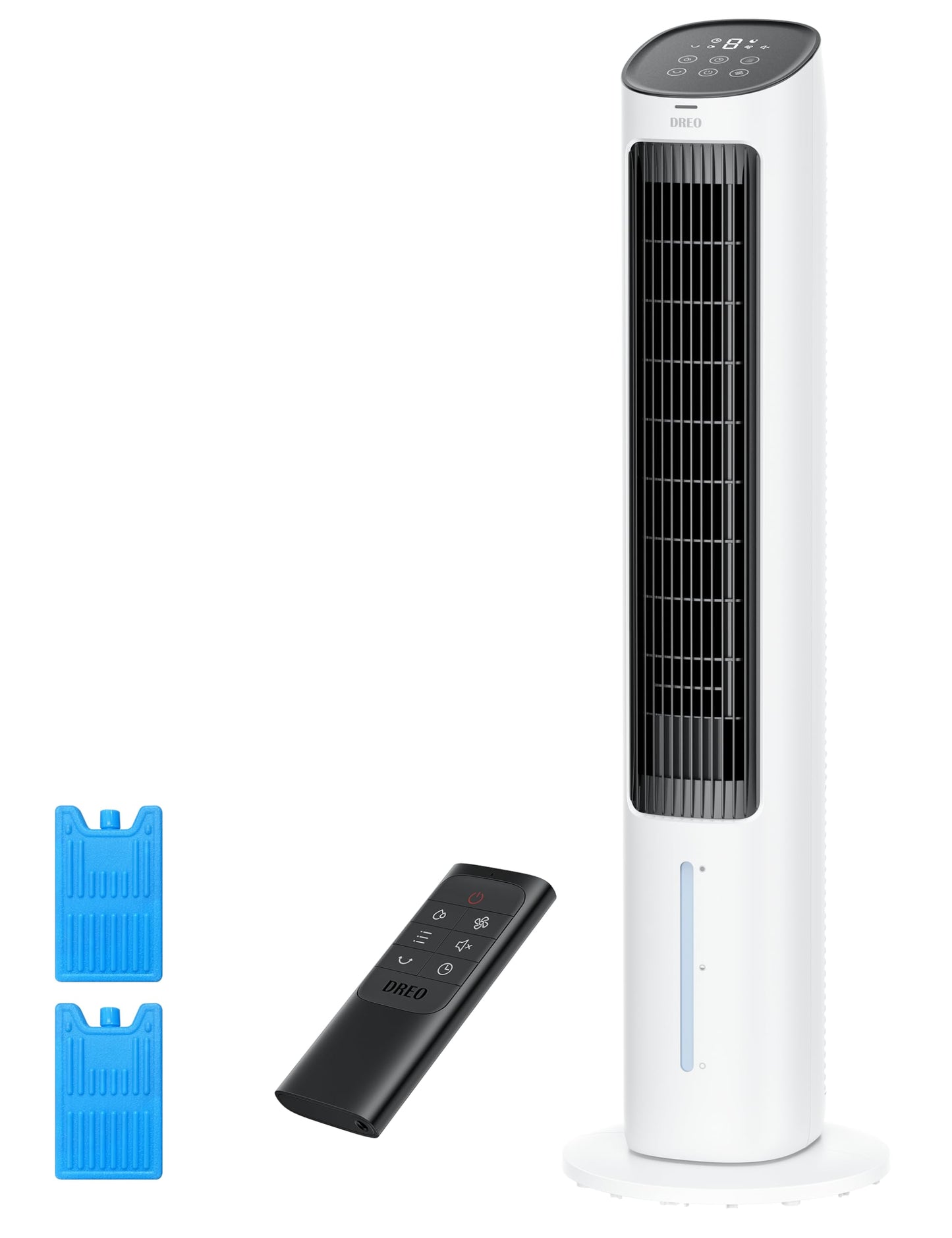 Dreo Tower Fan for Bedroom, 40 Cooling Fans That Blow Cold Air, Evaporative Air Cooler with 80 Oscillating, Removable Water Tank