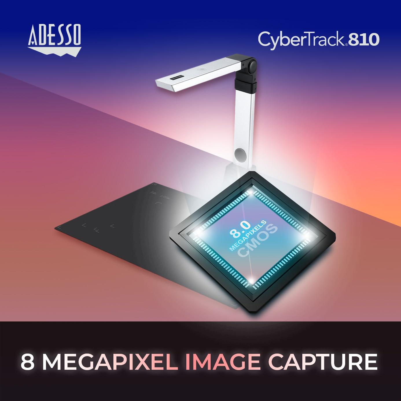 Adesso Cybertrack 810-8 Megapixel Fixed Focus Document Camera