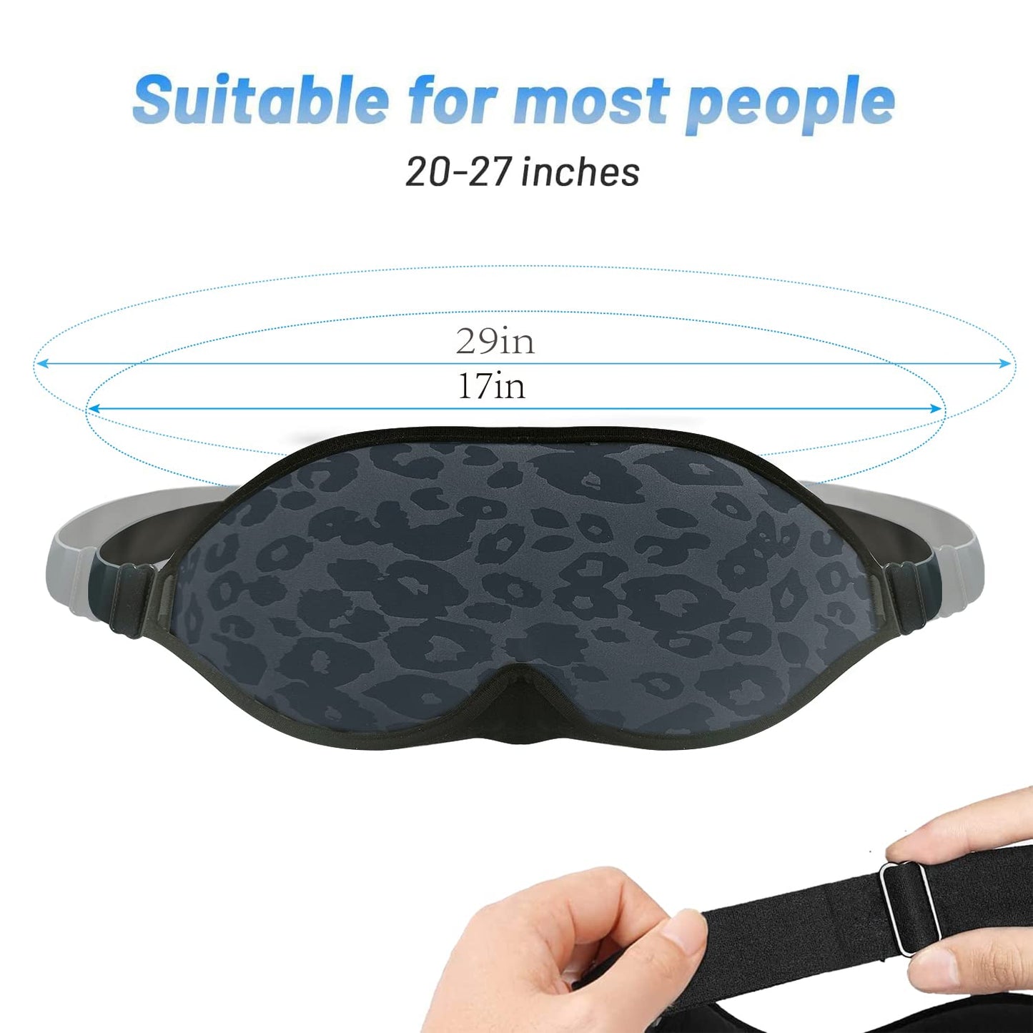 2023 Fashion Sleep Mask, Sleeping Mask for Women, 100% Blackout Eye Mask, Soft Covering Strong Light, Suitable for Travel/Yoga/Nap (Leopard Print)