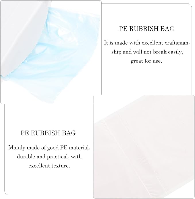 180pcs Portable PE Trash Bags for Office Desktop Garbage Can Small Disposable Rubbish Bags with Capacity Compact and Thickened for Travel and Home Use