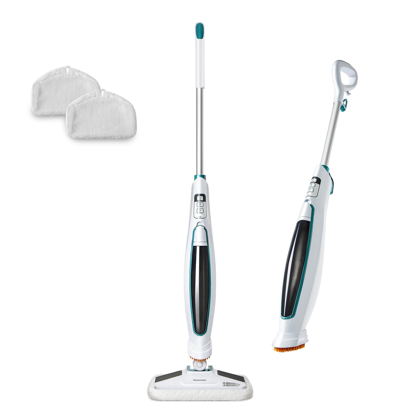 Kenmore SM2060 S200 Series Steam Mop for Floor Cleaning with Easy Scrubber & 2pcs Washable Pads, 2 Modes, Quick-Heating, Lightwe
