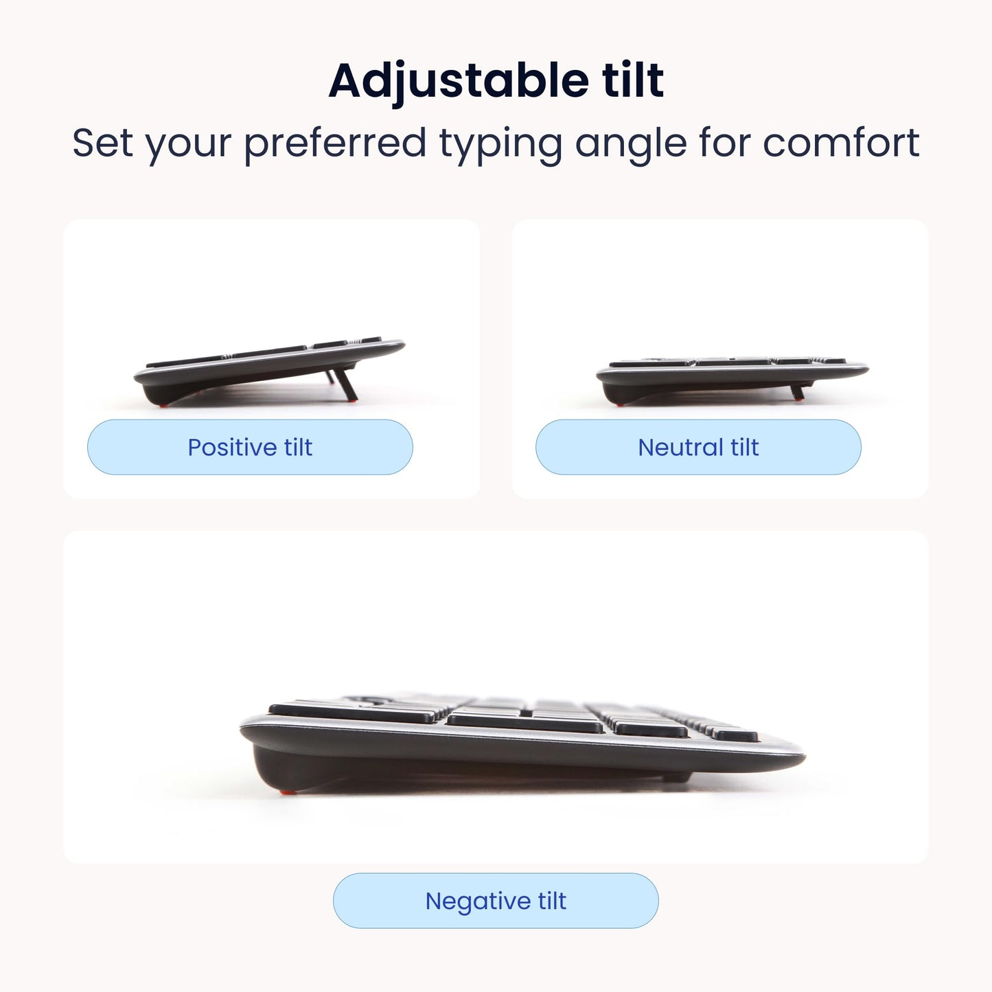 Contour Design Wireless Balance Keyboard: Designed For Rollermouse And Slidermouse - Compact Size, Adjustable Tilt To Support Wr