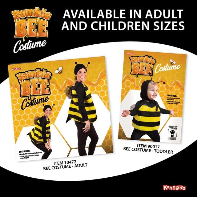 Kangaroo Bumble Bee Halloween Costume for Women and Toddlers - Funny Bumblebee Outfit for Halloween Cosplay Dress up Apparel