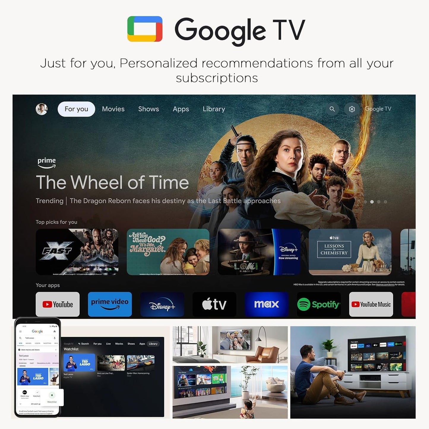65-Inch Class QLED 4K Smart TV, Ultra-Slim Picture Frame TV, 144Hz, HDR, Art Mode W/Ai Art, Wide Color Gamut, Dolby Vision IQ, Dolby Atmos, Google Assistant Voice Remote(65F75, 2025 Model)