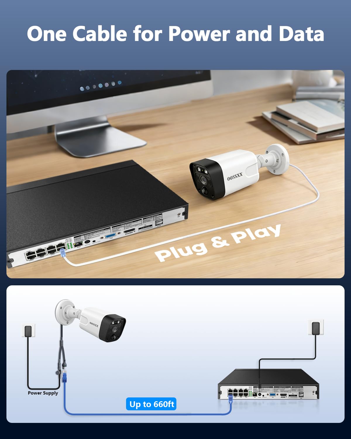 (2026 New) 4K PoE PTZ Security Camera System, 8CH NVR with 3TB HDD, 4 Bullet & 4 PTZ Cameras, Auto Tracking, 130° Wide Angle, 2-Way Audio, PIR AI Human Detection, No Monthly Fee