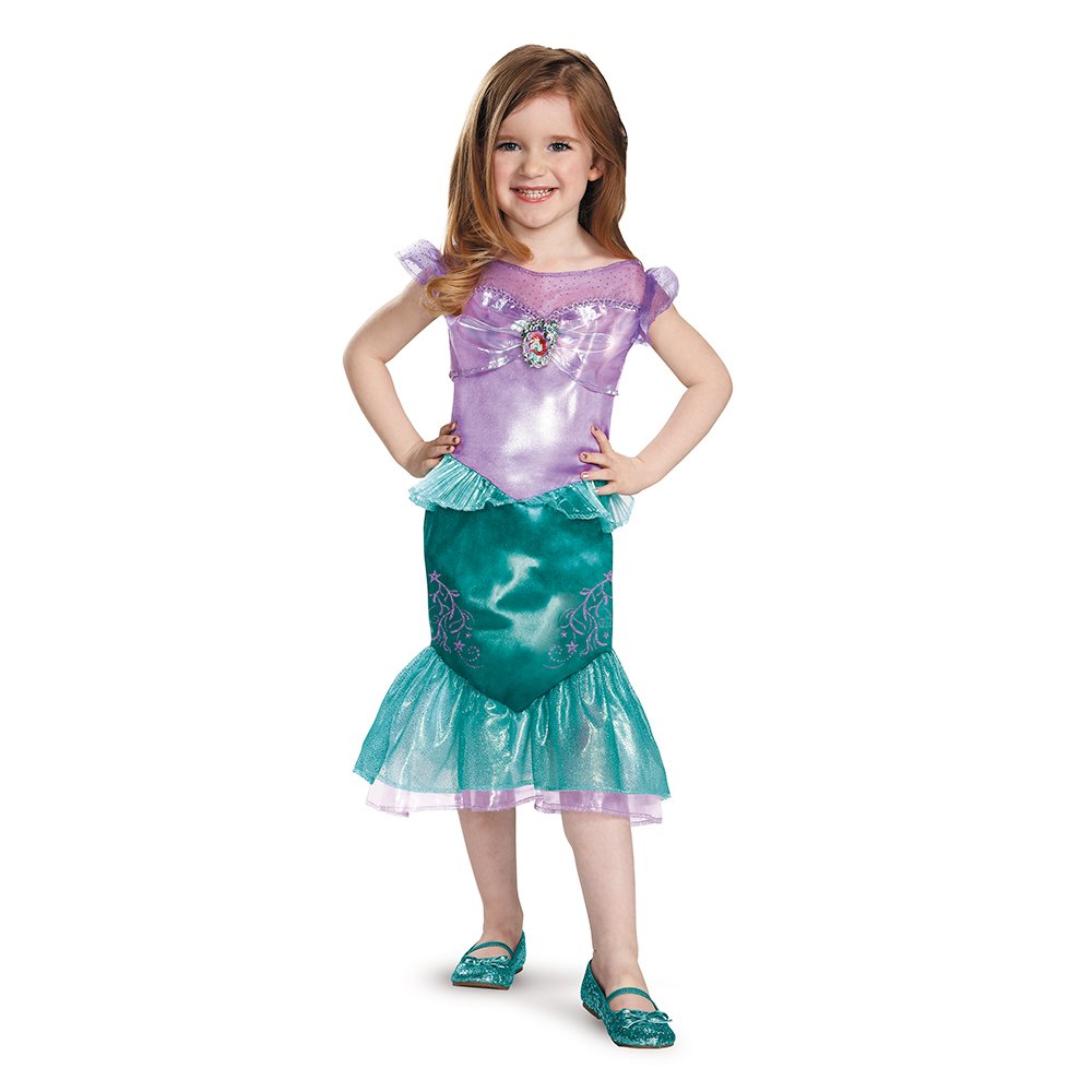 Disguise Toddler Ariel Classic Costume 2T, Lilac,teal
