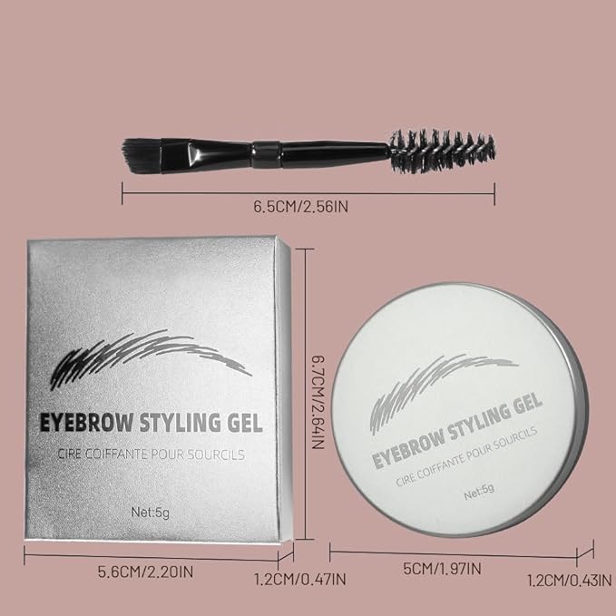 Brow Kit, Eyebrow Pomade,Eye Brow Contour Palette with Double-ended Eyebrow Brush, Full Defined Natural Brows, Long-Lasting Waterproof,01