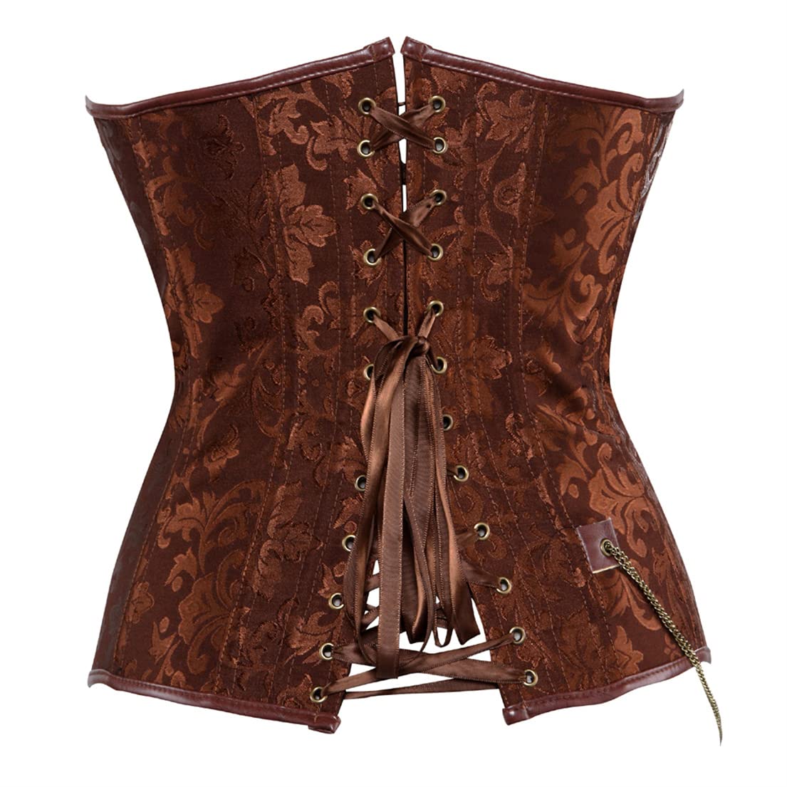 frawirshau Steampunk Brown Corset Top Renaissance Corset Steampunk Costume Women Pirate Corset Outfit Size S