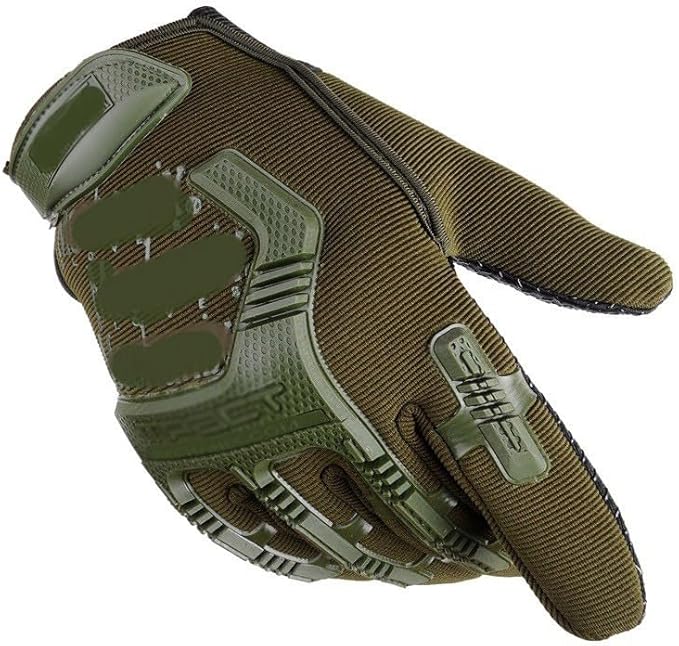 Outdoor Tactical Gloves for Men Hard Knuckle Protection Anti-Slip Grip for Motorcycle Riding Work and Sports