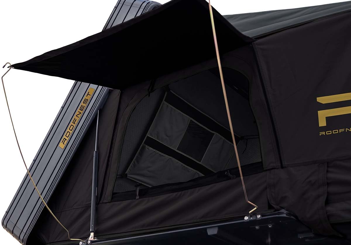 Condor Overland 2 Air Aluminum Hard Shell Rooftop Tent – Overland & Off Road Roof Top Tent for Truck & SUV Camping, 4 Season Waterproof Pop Up Tent with Air Mattress & Universal Mount