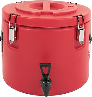 Insulated Beverage Cooler, 5 Gallon Commercial Cold Hot Drink Dispenser, Thermal Container with 304 Stainless Steel Interi...
