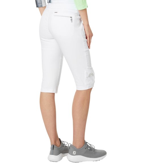 Jamie Sadock Womens 24.5" Skinnylicious Knee Capris Pure White 4 30.5