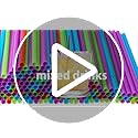 300 Neon Mini Bar Cocktail Straws - Coffee Drink Stirrers, Short Plastic Straws