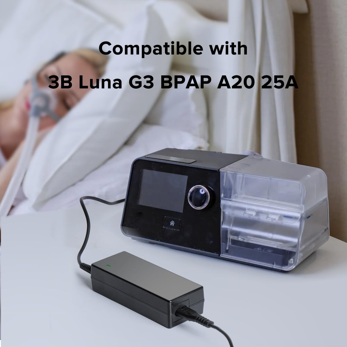KFD 24V AC/DC Adapter Charger for 3B Luna Model G3 A20 BPAP 25A LG3700 LG3700W LG3600 LG3500 E3922318301 REF 10230444 G3A20 G3A25 CPAP & BiPAP Machine APD DA-80A24 80W Power Supply Cord