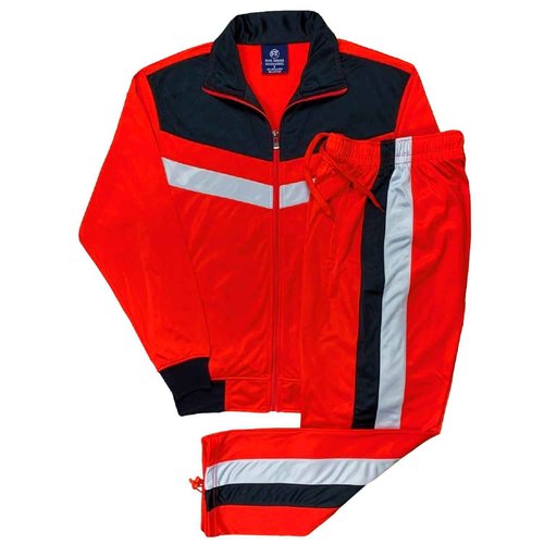 Royal Threads Canada Men's Tracksuit Warm-Up 2-piece Retro Style Track Jacket & Pants Matching Set (US, Alpha, X-Large, Regular, Regular, Red/Black/White)