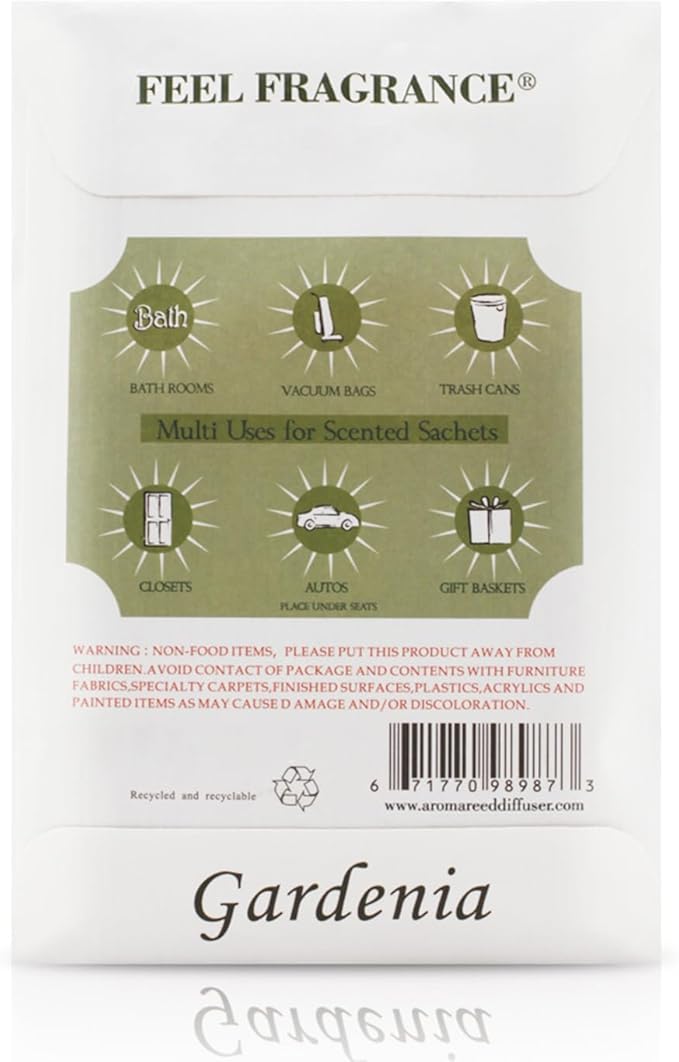 Scented Sachet for Drawers and Closets - Sachet Bags, Lot of 12 (Gardenia)