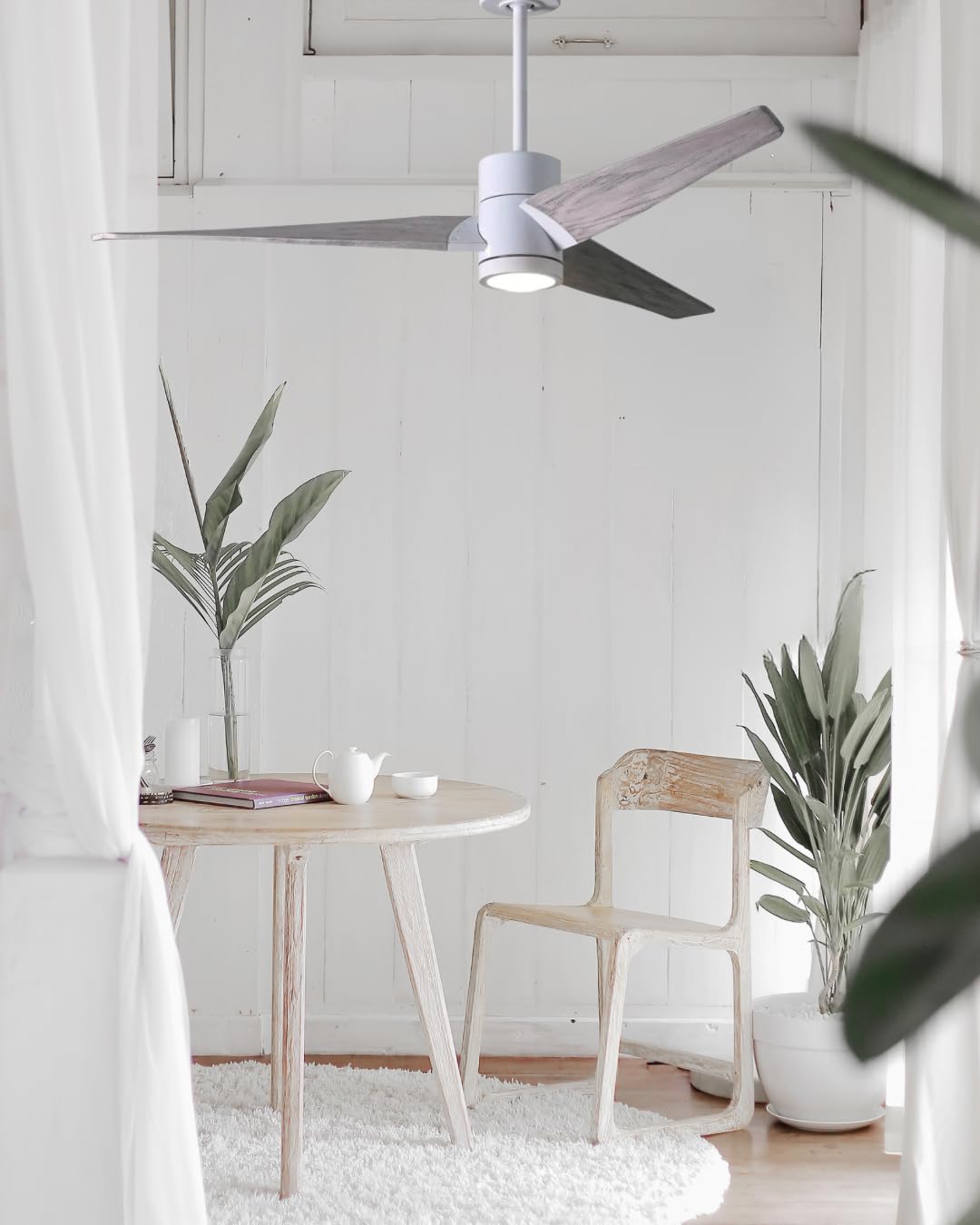 Matthews Sj-Bn-Wn-60 Super Janet Outdoor/Indoor Damp Rated 60 Ceiling Fan With Led Light And Remote & Wall Control, Silent Dc Mo