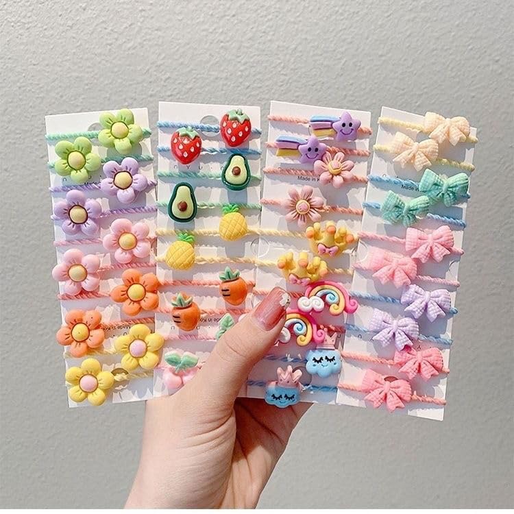 ALTALIVA 100Pcs Baby Hair Ties Cute Elastic Hairbands No Damage Multicolor Small Ponytail Holders for Baby Girls Toddlers Kids