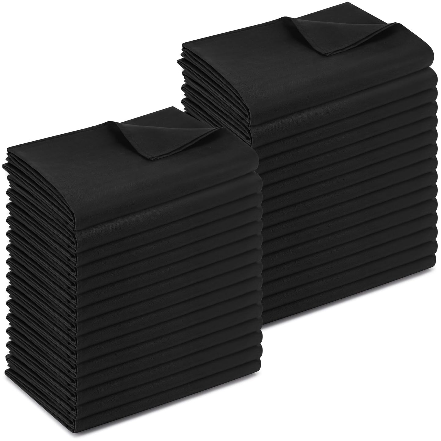 SmoothNovelty 30 Pack Flat Sheets Bulk Soft Microfiber Bed Sheet Dust Poof Cover for Motel Rental Properties Hospital Auction Home Curtain(Black,Twin)