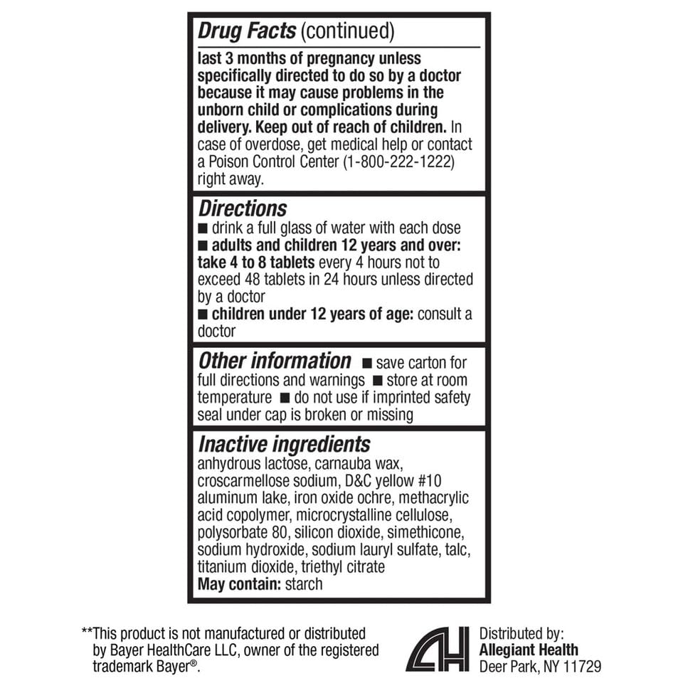 HealthA2Z Aspirin 81mg Low Strength | Enteric Coated | 24 Packs of 40 Counts (960 Tablets Total) | Value Package