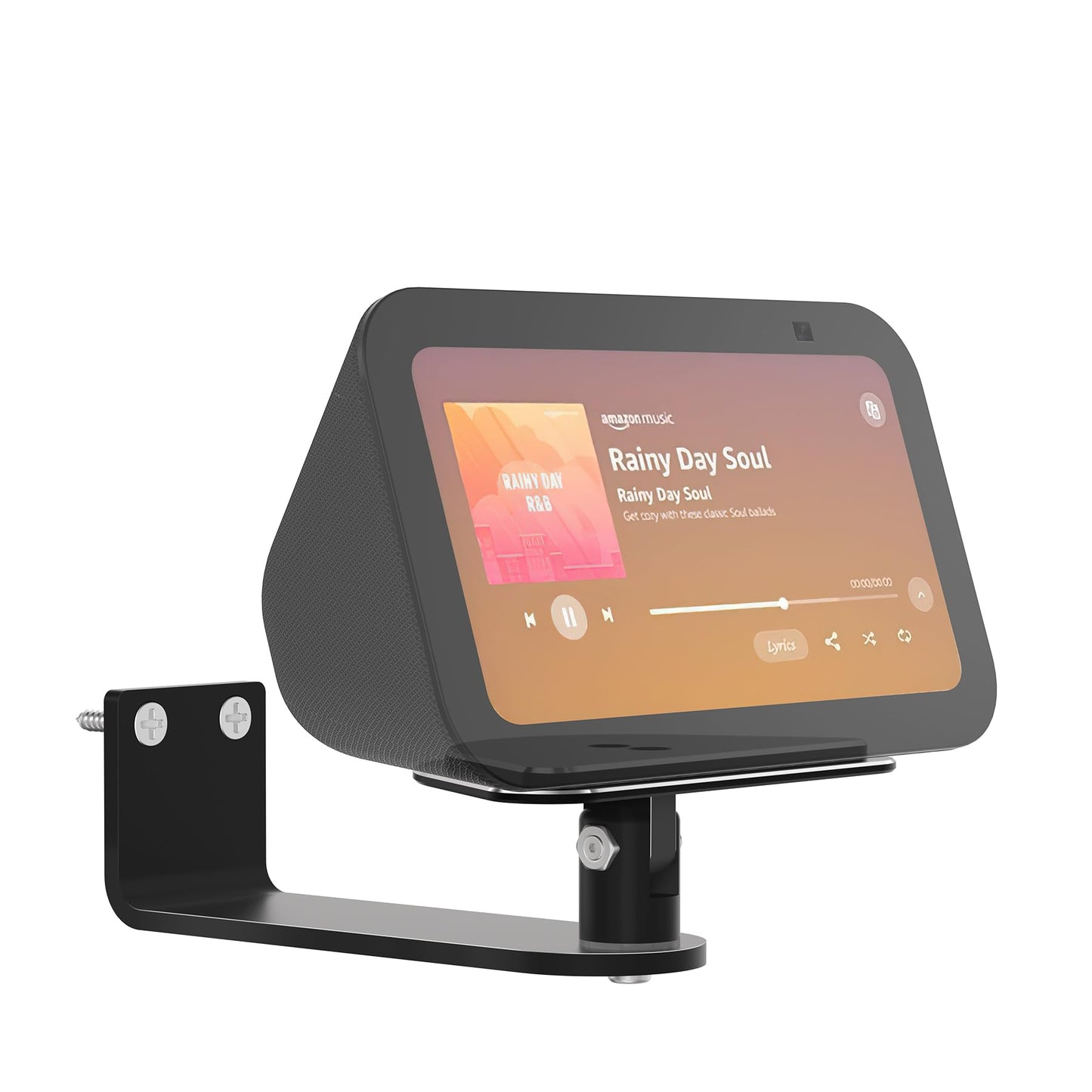 WAWXH1314 Wall Mount for Echo Show 5 3rd gen Tilt and Swivel Mount for Echo Show 5 Space-Saving Mount for Alexa Show 5 Wall Mount Bracket for Echo Show 5 3rd gen with Cable Storage (Black)-New