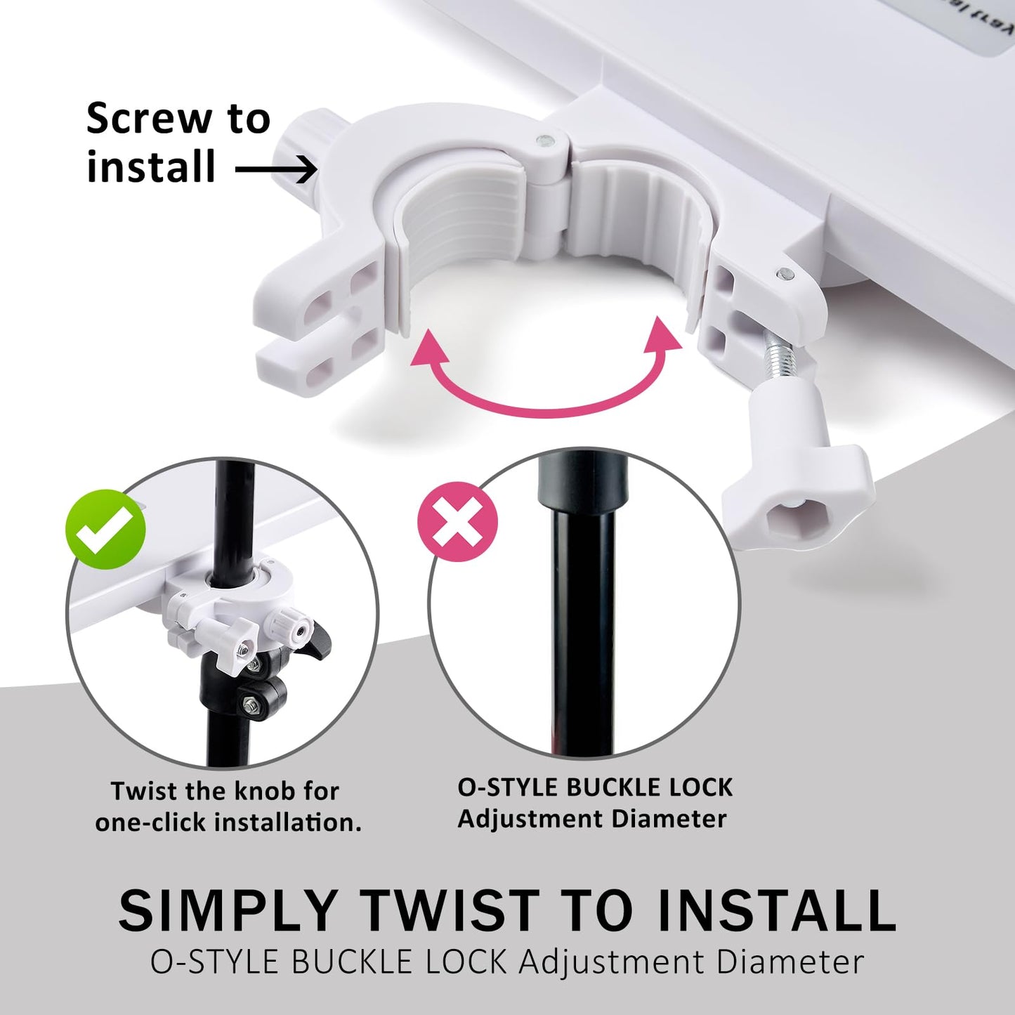 KONOVOLY Lash Tray Holder (9 inch 6.7 inch), Adjustable Plastic Essential Organizer Stand for Lash Techs, Eyelash Extension Sup