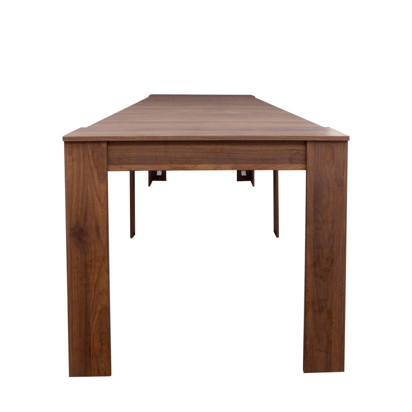 KEIKI 20"-118.5" L Extendable Foldable Dining Room Table for 1-10 People, Wood Multifunctional Rectangle Expandable Console Kitchen Living Meeting Room Furniture, 6 Tabletop Length Options, Walnut