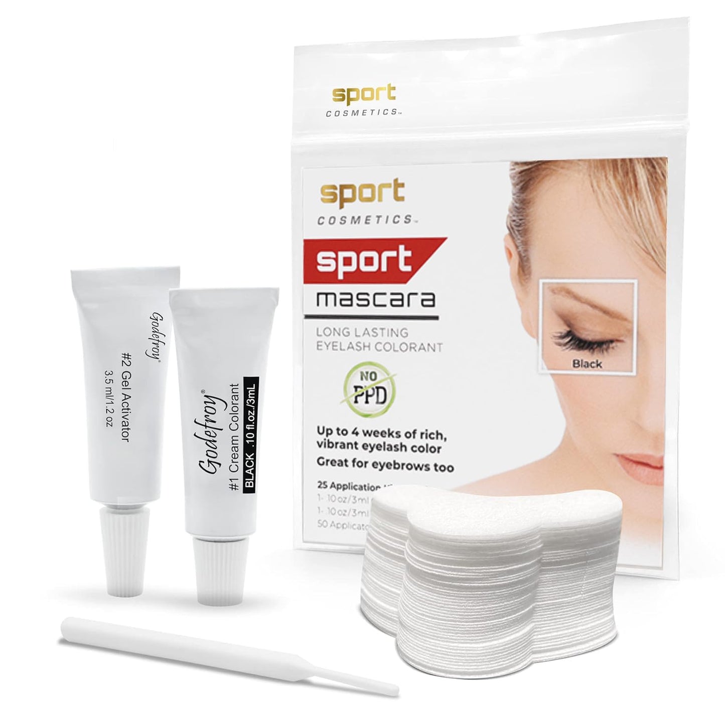 Sports Cosmetics, Sports Mascara, Long Lasting Eyelash Colorant, Brown