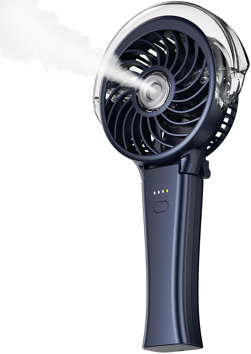 KIBEE Portable Misting Fan - 4000mAh Rechargeable, 50ml Water Tank, Foldable 180 Handheld, 3-Speed Personal Fan, Portable Charge