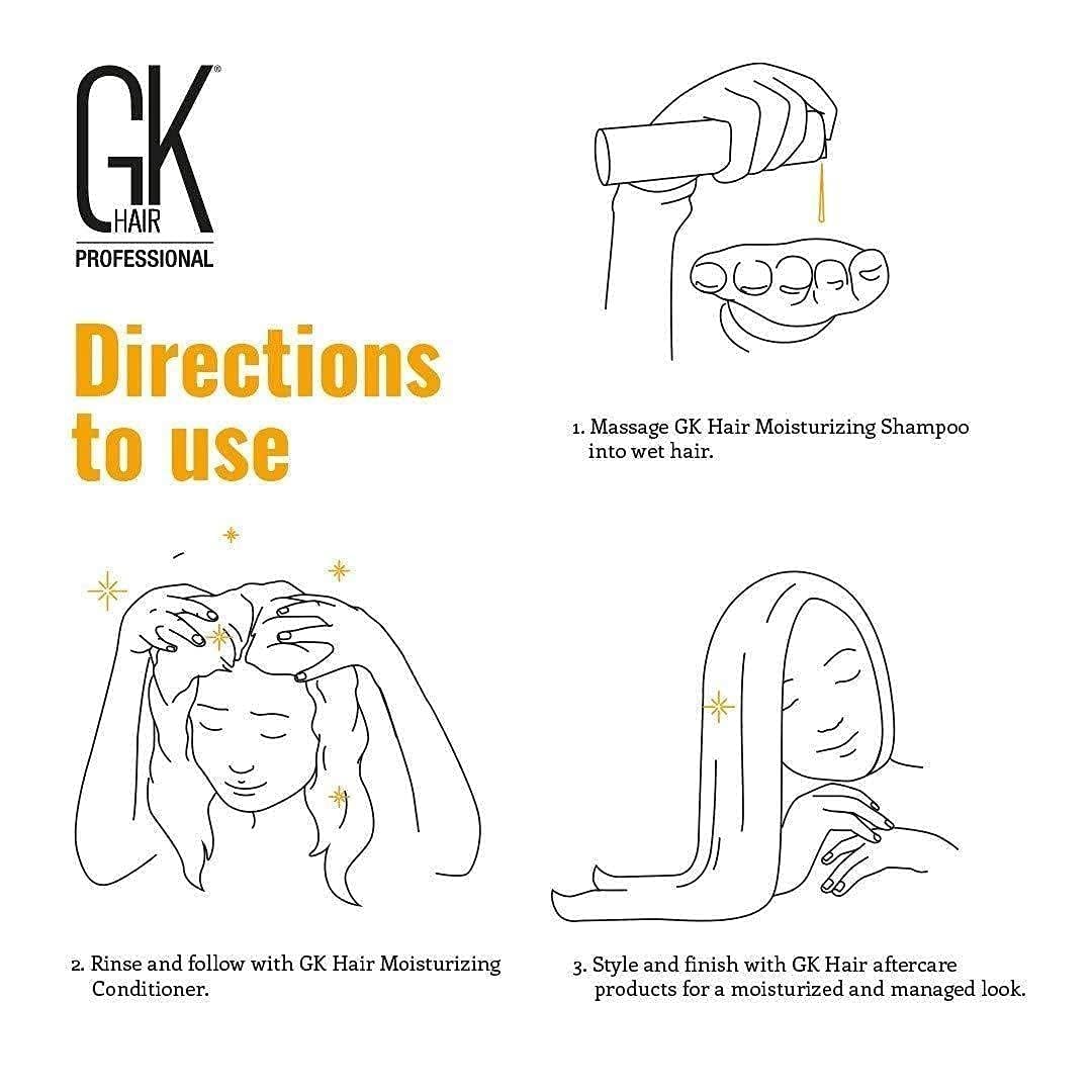 Global Keratin GKhair Moisturizing Shampoo Color Protection (300ml/ 10.1 fl.oz) | Organic Oil Extracts - Sulfate, Paraben Free S