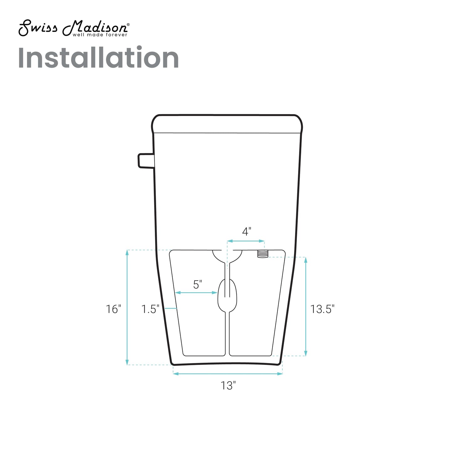 Swiss Madison Avancer One Piece Smart Toilet 1.28 GPF in Matte Black with Heated Bidet, Air Drying, Night Light, Foot Sensor