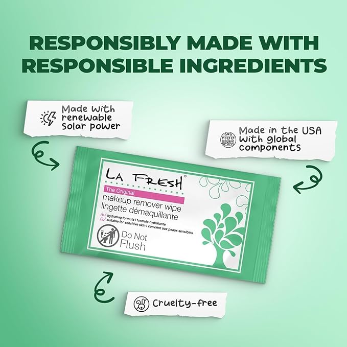 La Fresh Makeup Remover Cleansing Face Wipes Case of 600ct Facial Towelettes with Vitamin E for Waterproof Makeup