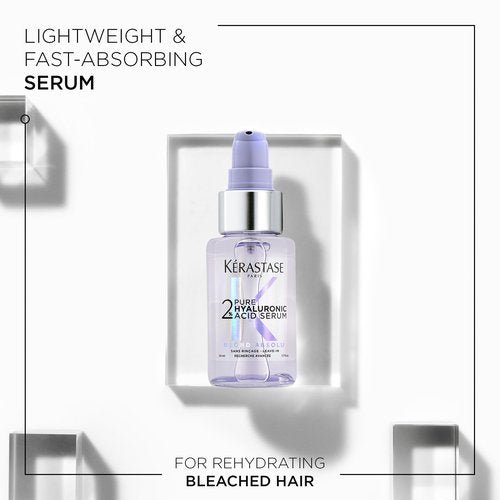 Kerastase Blond Absolu Hyaluronic Acid Hair Serum For Bleached & Highlighted Blonde Hair - Repairs Damaged Hair & Soothes Scalp, Instantly Hydrates & Adds Shine, 1.7 fl Oz