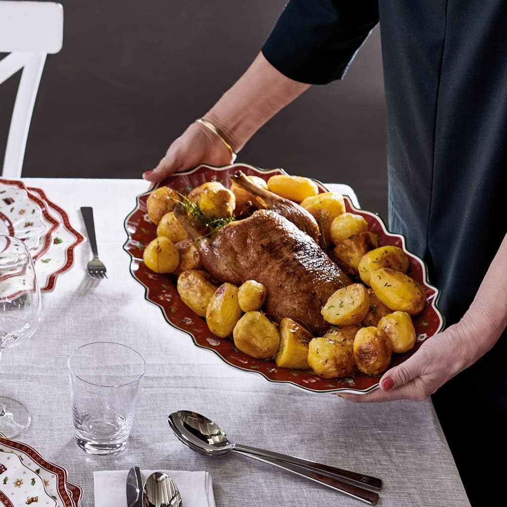 Villeroy & Boch Delight 50 x 31 cm Oval Platter, Red