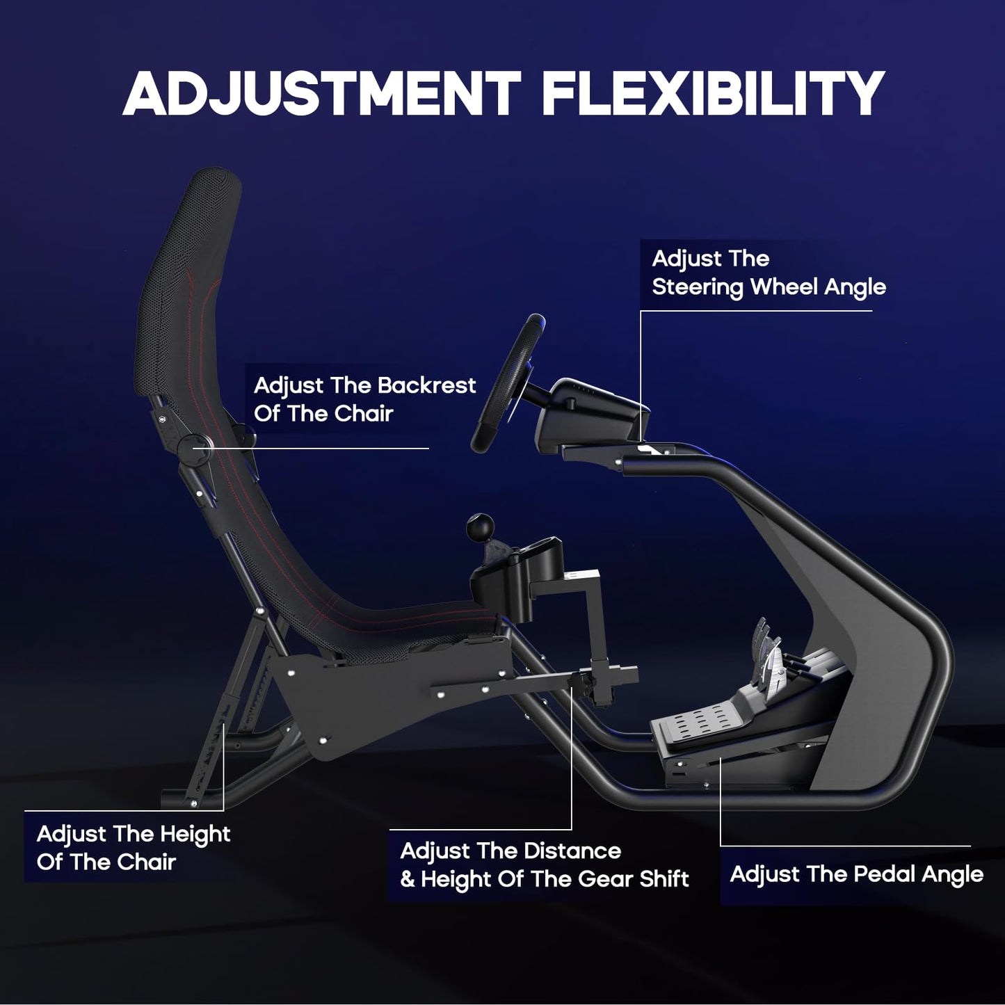 DIWANGUS Racing Simulator Cockpit, Sim Race Cockpit with Adjustable Seat & Shifter Mount, Sports Car Gaming Cockpit Style Design for Logitech G29/G920/G923, Thrustmaster for PS5 PS4 Xbox Accessories
