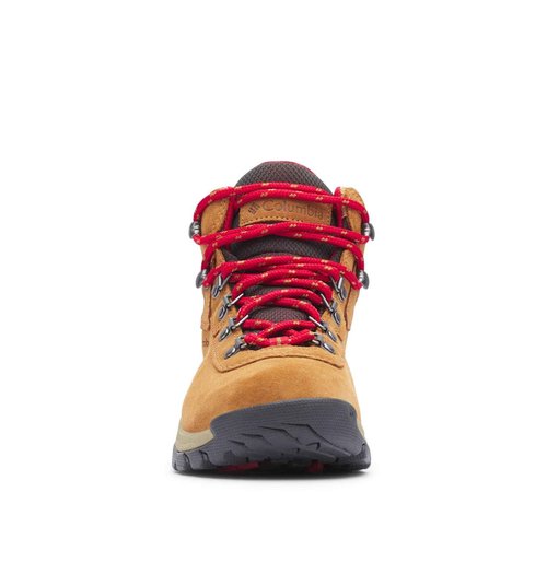 Columbia Womens Newton Ridge Plus Waterproof Amped, Elk/Mountain Red, 10