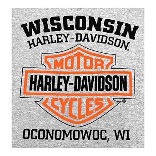 Harley-Davidson Men's Sweatshirt, Bar & Shield Hoodie, Gray 30296627 (5XL)