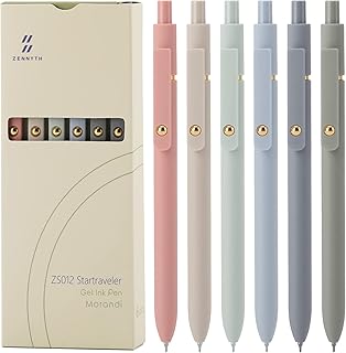 Ddaowanx Gel Pens, 6 Pcs 0.5mm Quick Dry Black Ink Pens Fine Point Smooth Writing Pens, Cute Office School Supplies Gifts ...