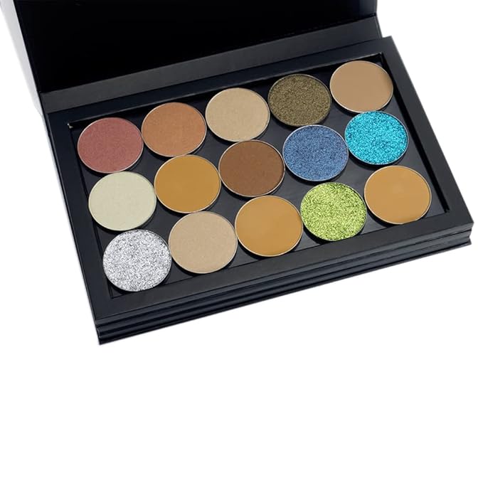 Coosei 3 Layers Book Shape Empty Magnetic Eyeshadow Palette Magnetic makeup palette Large Makeup Storage Box high-capacity for makeup depotting