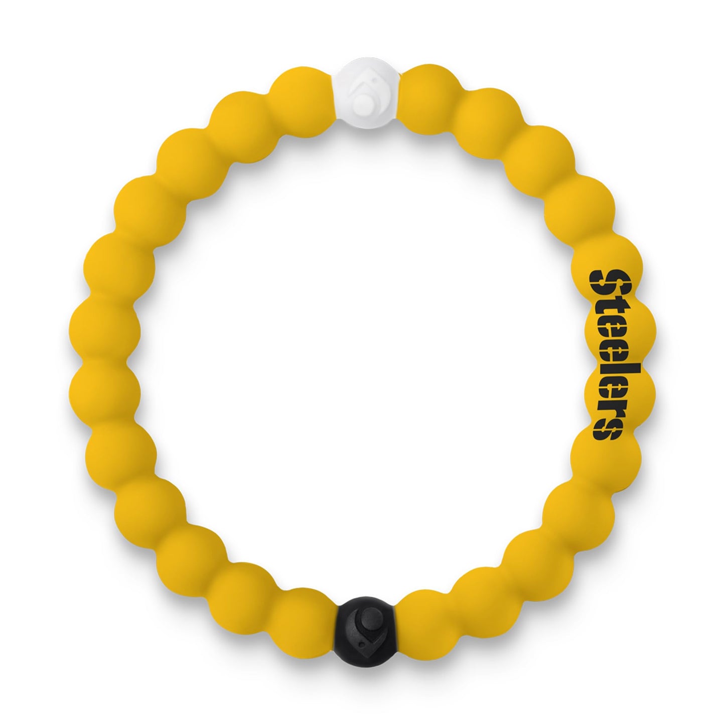 Lokai NFL Football Collection Silicone Beaded Bracelet, Pittsburgh Steelers Classic (Extra Large) - Beaded Bracelet for Women &