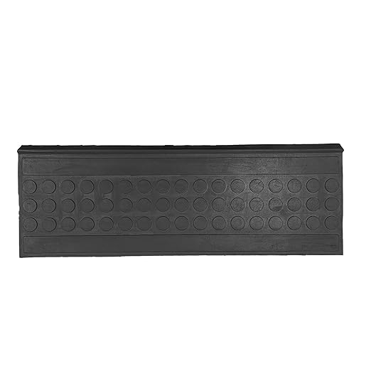Ottomanson Outdoor Bullnose Stair Treads – Coin Heavy-Duty Non Slip Stair Mats – Strong Grip for Concrete, Brick & Textured Steps – Requires Fastening on Wooden & RV Steps, Pack of 5