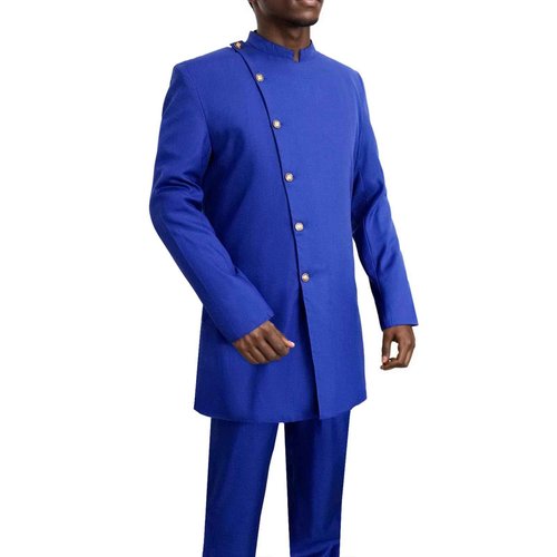 African Dashiki for Men Top and Pants Set African Outfits Formal Wedding Party African Mens Clothing TR2 Royal Blue XX-Large