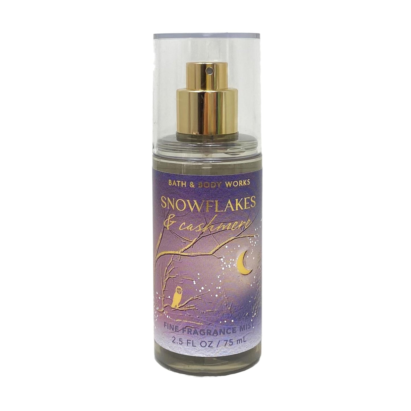 Bath & Body Works Snowflakes & Cashmere Fine Fragrance Mist Travel Size Mini Purse Spray 2.5 Ounce (Snowflakes & Cashmere)