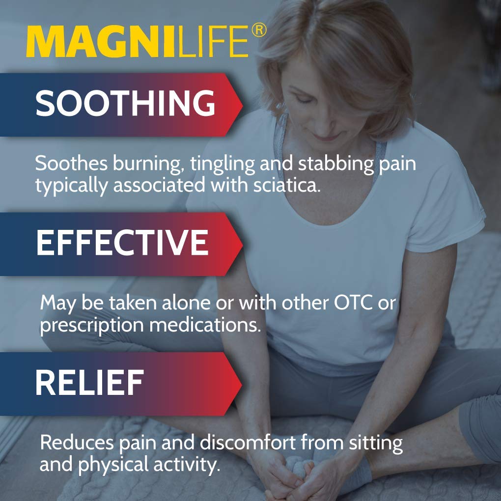 MagniLife Leg & Back Pain Relief Tablets,125 Ct, Fast-Acting Pain Relief Naturally Soothes Burning, Tingling & Stabbing Aches, Symptomatic or Preventative, Non-Habit Forming Quick-Dissolve Tablets