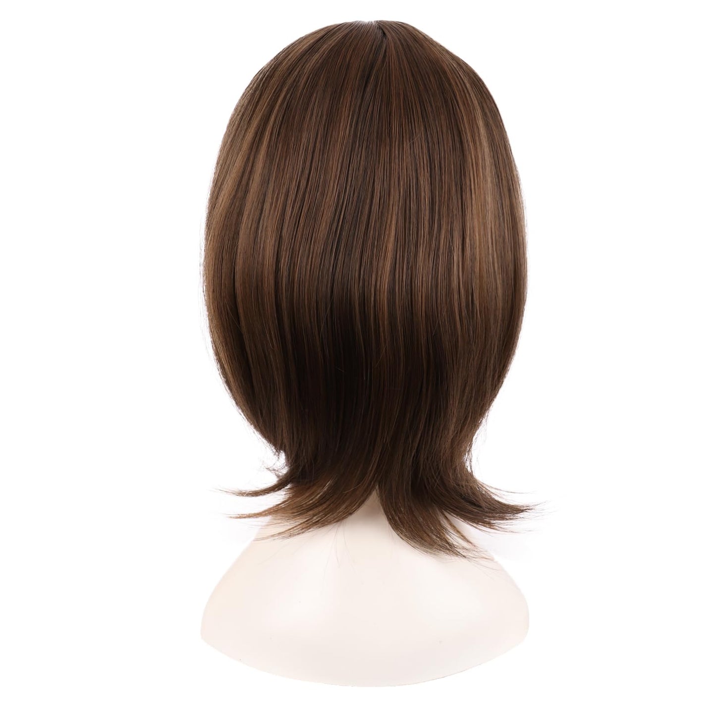 MapofBeauty 14 Inch /35 cm Female Models Medium Length Straight Hair Cosplay Bob Wig (Brown)