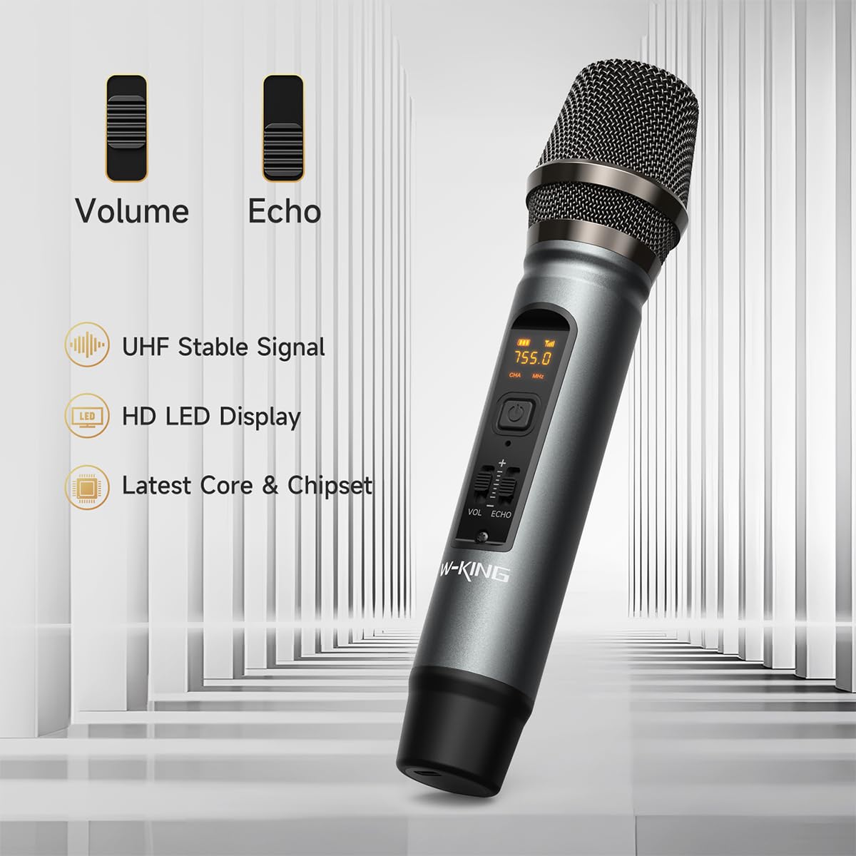 W-KING Portable Bluetooth Speaker with Wireless Microphone, 120W Peak 70W RMS Waterproof Speakers with Subwoofer Outdoor Speakers Bluetooth Boombox/42H/Bass Up/DSP/AUX/Stereo Pairing